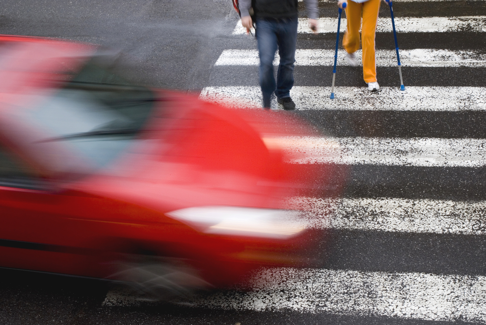 Pedestrian crossing the white lines - Temple Injury Law