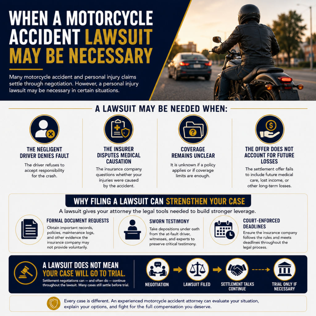 When a motorcycle accident lawsuit may be needed